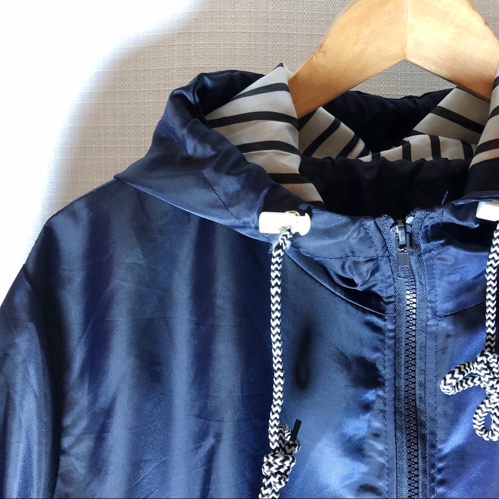 Navy raincoat